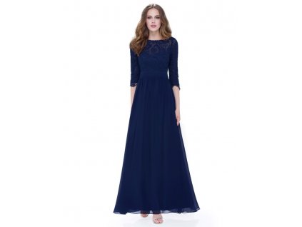 Společenské šaty Ever Pretty 8412 modré tmavé (Velikost 3XL / 48 / 16 / 20)