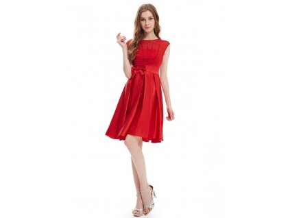 Ever Pretty šaty do tanečních, plesové červené 6113 (Velikost 3XL / 48 / 16 / 20)
