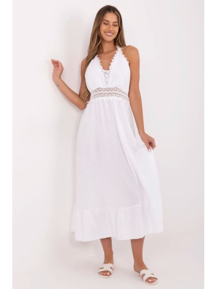 Boho letní šaty bílé 213315 Italy Moda