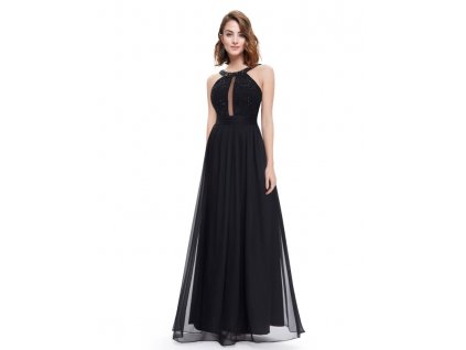 Ever Pretty šaty dlouhé černé 8572 (Velikost 3XL / 48 / 16 / 20)