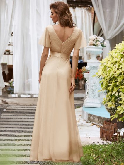 Ever Pretty šaty smetanové 7962 (* Velikost 9XL / 58 / 26 / 30)