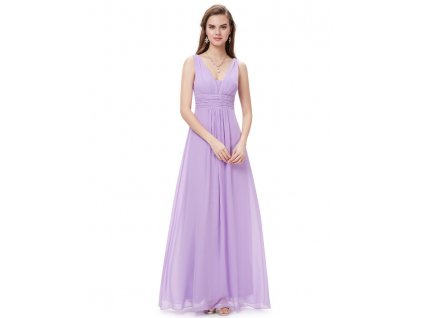 Plesové šaty elegantní fialové Ever Pretty 8110 (Velikost 3XL / 48 / 16 / 20)