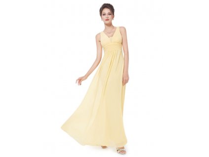 Plesové šaty elegantní žlutá Ever Pretty 8110 (Velikost 3XL / 48 / 16 / 20)