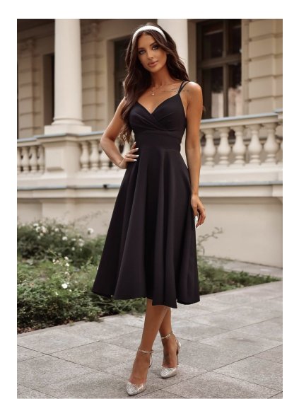 Elegantní černé šaty 208899 With You (Velikost 40)