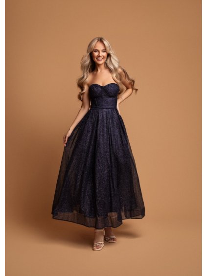 korzetové šaty ke kotníkům