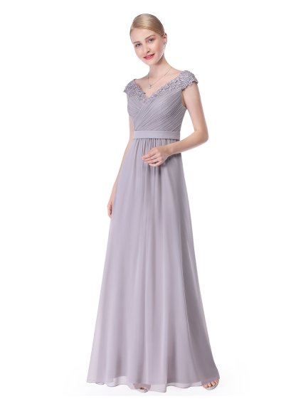 Ever Pretty šedé se zdobením 8633 (* Velikost 4XL / 48 / 16 / 20)