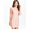 A Pouzdrové společenské šaty, růžové krajkované 0086 (* Velikost L / 40 / 08 / 12)