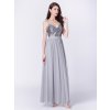 Šaty do tanečních Ever Pretty šedé flitry a tyl 7392 (* Velikost L / 40 / 08 / 12)
