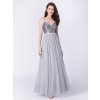 Šaty do tanečních Ever Pretty šedé flitry a tyl 7392 (* Velikost L / 40 / 08 / 12)