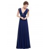 Ever Pretty šaty dlouhé elegantní modré 8068 (* Velikost XS / 34 / 04 / 06)