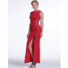 A Dlouhé červené elegantní šaty 80204 (* Velikost XS / 34 / 04 / 06)