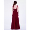 Luxusní dlouhé šaty 7303 bordo (* Velikost 9XL / 58 / 26 / 30)