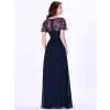 Ever Pretty tmavě modré šaty 7706 (* Velikost 9XL / 58 / 26 / 30)
