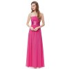 Jemné plesové šaty s mašlí magenta 9060 HP (* Velikost M / 38 / 08 / 10)