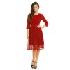 Krátké červené šaty s rukávem hs 359 (* Velikost XL/42)
