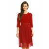 Krátké červené šaty s rukávem hs 359 (* Velikost XL/42)