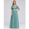Ever Pretty plesové šaty zeleno modrá 0904 (* Velikost 7XL / 54 / 22 / 26)