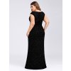 Dlouhé černé šaty Ever Pretty 7919 (* Velikost 7XL / 54 / 22 / 26)