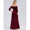 Ever Pretty bordo šaty s rozparkem 7852 (* Velikost M / 38 / 06 / 10)