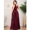 Luxusní bordo šaty Ever Pretty 0825 (* Velikost 7XL / 54 / 22 / 26)
