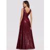 Luxusní bordo šaty Ever Pretty 0825 (* Velikost 7XL / 54 / 22 / 26)