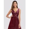Luxusní bordo šaty Ever Pretty 0825 (* Velikost 7XL / 54 / 22 / 26)