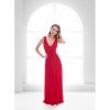 Společenské šaty červené s korálky 1687 (* Velikost S / 36 / 04 / 08)