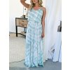 Letní šaty dlouhé batikované tyrkys 0084 (* Velikost XL / 42 / 10 / 14)