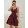 Ever Pretty šaty do tanečních mini bordo 3124 (* Velikost 4XL / 48 / 16 / 20)