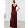 Ever Pretty dlouhé vínové šaty 7764 (* Velikost 9XL / 58 / 26 / 30)