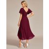 Ever Pretty šaty midi délka 1756 bordo (* Velikost 9XL / 58 / 26 / 30)