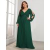 Ever Pretty luxusní šaty zelené 0461 (* Velikost 9XL / 58 / 26 / 30)