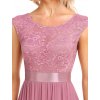 Ever Pretty růžové orchyd šaty s krajkou 646 (* Velikost 9XL / 58 / 26 / 30)
