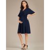 Ever Pretty krátké těhotenské šaty modré 01801 (* Velikost L / 40 / 10 / 12)