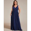 Ever Pretty luxusní tmavě modré šaty 2133 (* Velikost 9XL / 58 / 26 / 30)