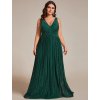 Ever Pretty luxusní tmavě zelené šaty 2133 (* Velikost 9XL / 58 / 26 / 30)