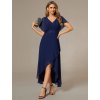 Ever Pretty šaty midi délka 2027 tmavě modré (* Velikost 9XL / 58 / 26 / 30)