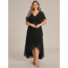 Ever Pretty šaty midi délka 2027 černé (* Velikost 9XL / 58 / 26 / 30)