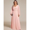 Ever Pretty šaty jemně růžové na svatbu pro maminky 1981 (* Velikost 9XL / 58 / 26 / 30)