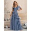Dámské společenské šaty světle modré Ever Pretty 0736 (* Velikost 9XL / 58 / 26 / 30)