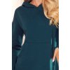 Numoco Amber šaty krátké mikinové zelené 328-4 (* Velikost XXL / 44 / 12 / 16)