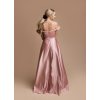 Společenské šaty růžové saténové 2374 (* Velikost S / 36 / 04 / 08)