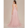 Ever Pretty jemně růžové šaty na věneček 0096 (* Velikost 4XL / 48 / 16 / 20)