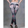 Dámské legíny, leggins šedé s páskem 20-10
