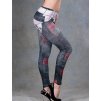 Dámské legíny, leggins šedé s páskem 20-10