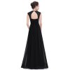 Ever Pretty šaty dlouhé elegantní černé 8697 (Velikost 3XL / 48 / 16 / 20)