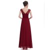 Elegantní Ever Pretty plesové šaty bordo 8619 (* Velikost L / 40 / 08 / 12)