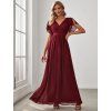 Ever Pretty dlouhé šaty bordové 164A (* Velikost 9XL / 58 / 26 / 30)
