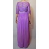 A Dlouhé šaty s krajkou fialkové 75-3 (* Velikost XL / 42 / 10 / 14)