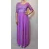 A Dlouhé šaty s krajkou fialkové 75-3 (* Velikost XL / 42 / 10 / 14)